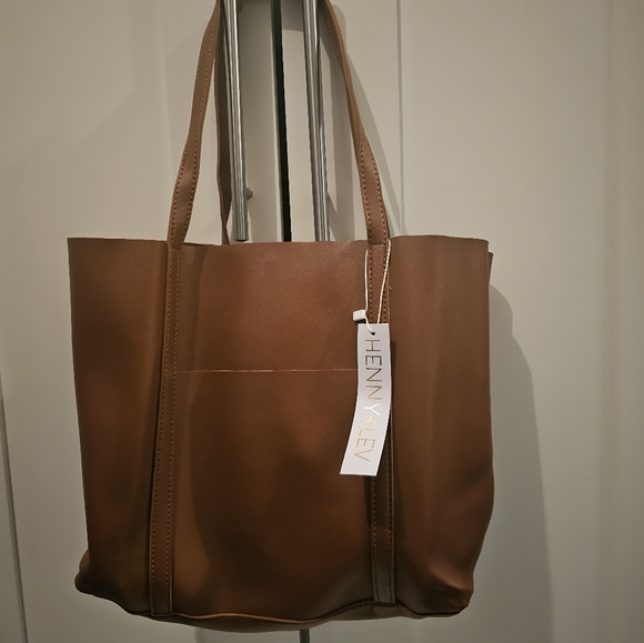 Henry & Lev leather purse bag Genny + Lev tan vegan leather - Picture 3 of 8